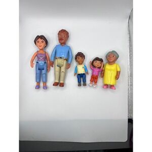 Fisher-Price Dora The Explorer Dollhouse Figures Mami Papi Diego Dora Abuela EUC